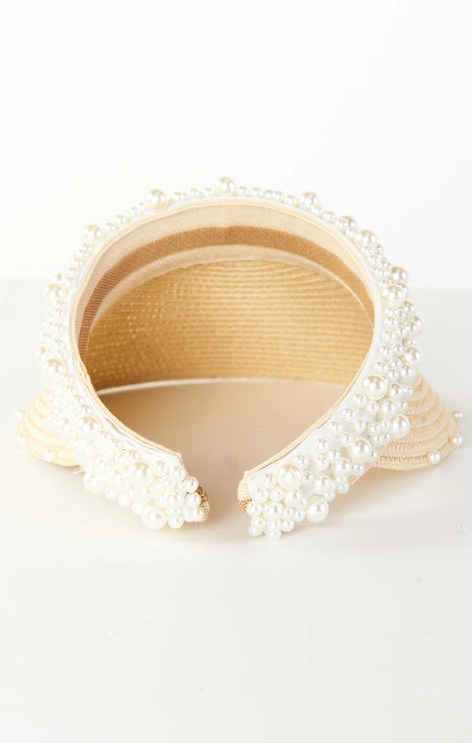 Show Me Your Mumu New Mu Revolution Pearl Visor ~ White/Natural 7 Show Me Your Mumu New Mu Revolution Pearl Visor ~ White/Natural