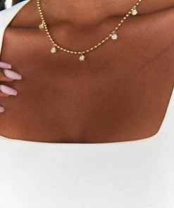 Show Me Your Mumu New Mu ALV Jewels Pave Chain Ball Necklace ~ 14K Gold Filled