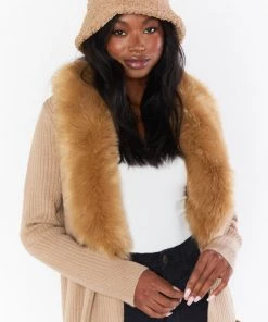 Show Me Your Mumu Teddy Bucket Hat ~ Tan