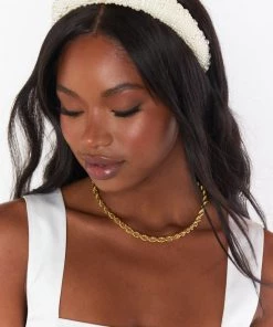 Show Me Your Mumu New Mu Hallie Headband ~ Ivory Pearl