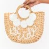 Show Me Your Mumu Bride Straw Bag ~ Natural/White