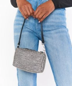 Show Me Your Mumu Eternity Rhinestone ~ Bag Silver & Black