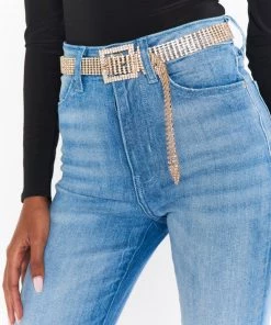 Show Me Your Mumu Galia Rhinestone Belt ~ Gold & Silver