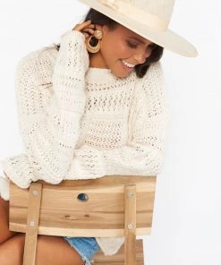 Show Me Your Mumu New Mu Lack Of Color Carlo Rancher Hat ~ Ivory Speckle
