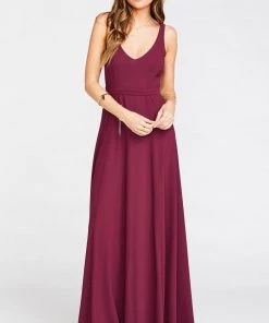 Show Me Your Mumu Jenn Maxi Dress ~ Merlot Chiffon
