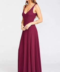 Show Me Your Mumu Jenn Maxi Dress ~ Merlot Chiffon