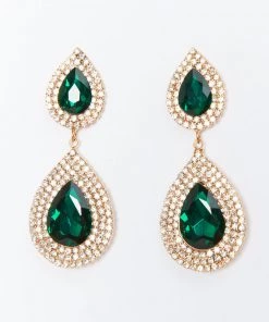 Show Me Your Mumu Vivi Statement Earrings ~ Green/Silver Accessories