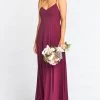 Show Me Your Mumu Godshaw Goddess Gown ~ Merlot Chiffon Bridesmaids Dresses