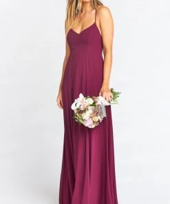 Show Me Your Mumu Godshaw Goddess Gown ~ Merlot Chiffon Bridesmaids Dresses