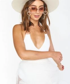 Show Me Your Mumu Accessories Sweetheart Sunglasses Chain ~ Pearl/Gold