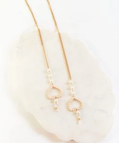 Show Me Your Mumu Accessories Sweetheart Sunglasses Chain ~ Pearl/Gold