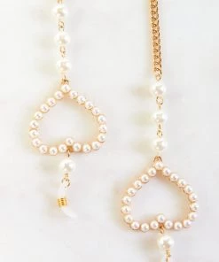 Show Me Your Mumu Accessories Sweetheart Sunglasses Chain ~ Pearl/Gold