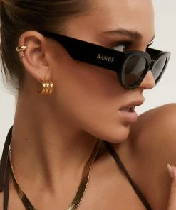 Show Me Your Mumu Banbè Eyewear The Alessandra Sunglasses ~ Black & Smoke New Mu