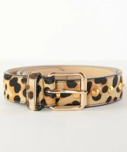 Show Me Your Mumu Luv AJ The Bella Studded Belt ~ Leopard Accessories