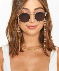 Show Me Your Mumu Tortoise Sunglasses Chain ~ Beige