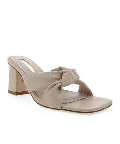Show Me Your Mumu Billini Una Twist Block Heels ~ Oyster New Mu
