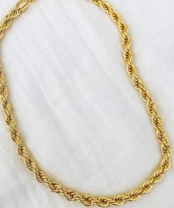 Show Me Your Mumu Accessories ALV Jewels XL Twist Necklace ~ 16K Gold Plated