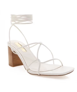 Show Me Your Mumu New Mu Billini Yeoman Wrap Up Heels ~ White