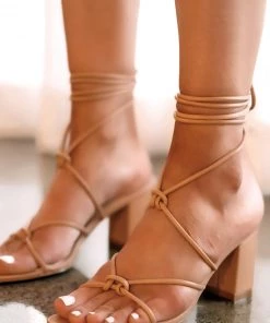 Show Me Your Mumu Billini Yovanna Wrap Up Heels ~ Desert Tan New Mu