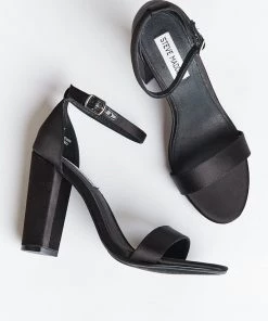 Show Me Your Mumu Accessories Steve Madden Carrson Heels ~ Black Satin