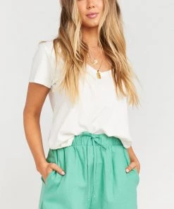 Show Me Your Mumu Road Trip Shorts ~ Parakeet Linen Bottoms