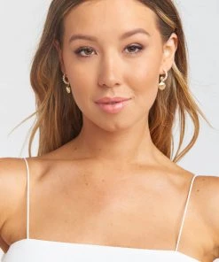 Show Me Your Mumu Tulla Shell Mini Hoop Earrings ~ Gold/Pearl