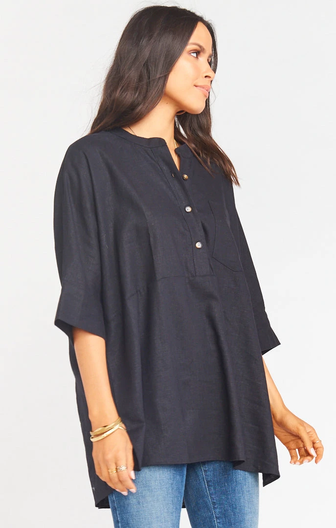 Show Me Your Mumu Horton Tunic ~ Black Linen 8 Show Me Your Mumu Horton Tunic ~ Black Linen