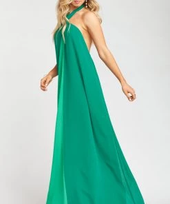 Show Me Your Mumu Twist And Turn Maxi Dress ~ Kelly Green Chiffon Clothes