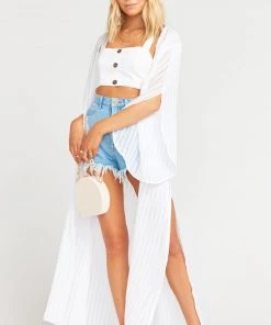 Show Me Your Mumu Clothes Layne Kimono ~ Seashore Stripe