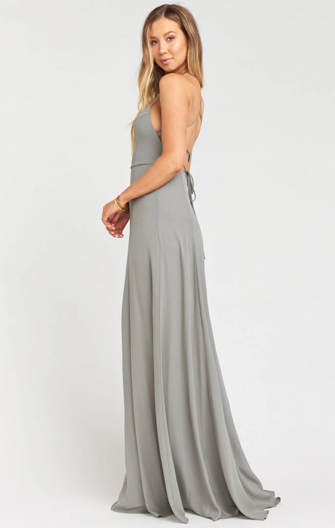 Show Me Your Mumu Godshaw Goddess Gown ~ Soft Charcoal Crisp Bridesmaids Dresses 4 Show Me Your Mumu Godshaw Goddess Gown ~ Soft Charcoal Crisp Bridesmaids Dresses