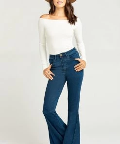 Show Me Your Mumu Berkeley Zip Up Bells ~ Dark Rainstorm Denim