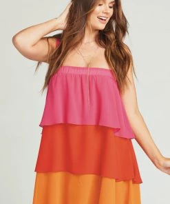 Show Me Your Mumu Gabriela Convertible Skirt Dress ~ Sunset Colorblock Clothes