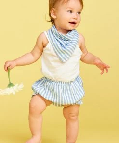 Show Me Your Mumu Louie Baby Bandana ~ Anchor Stripe