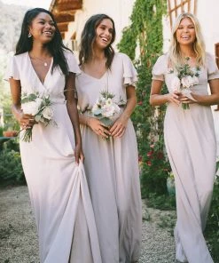 Show Me Your Mumu Noelle Flutter Wrap Dress ~ Show Me The Ring Crisp