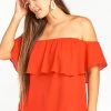 Show Me Your Mumu Ruffle Top ~ Bonfire