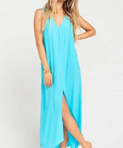 Show Me Your Mumu Brandi Dress ~ Turquoise Crepe