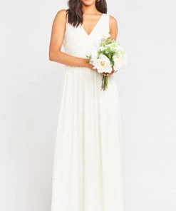 Show Me Your Mumu Grace Beaded Maxi Dress ~ Ivory Beaded Bridesmaids Dresses