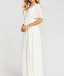 Show Me Your Mumu Emily Empire Maxi Dress ~ Wedding Cake Chiffon