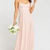 Show Me Your Mumu Godshaw Goddess Gown ~ Dusty Blush Crisp Bridesmaids Dresses