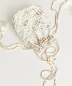 Show Me Your Mumu New Mu Cleobella X Mumu Penelope Beaded Bucket Bag ~ White
