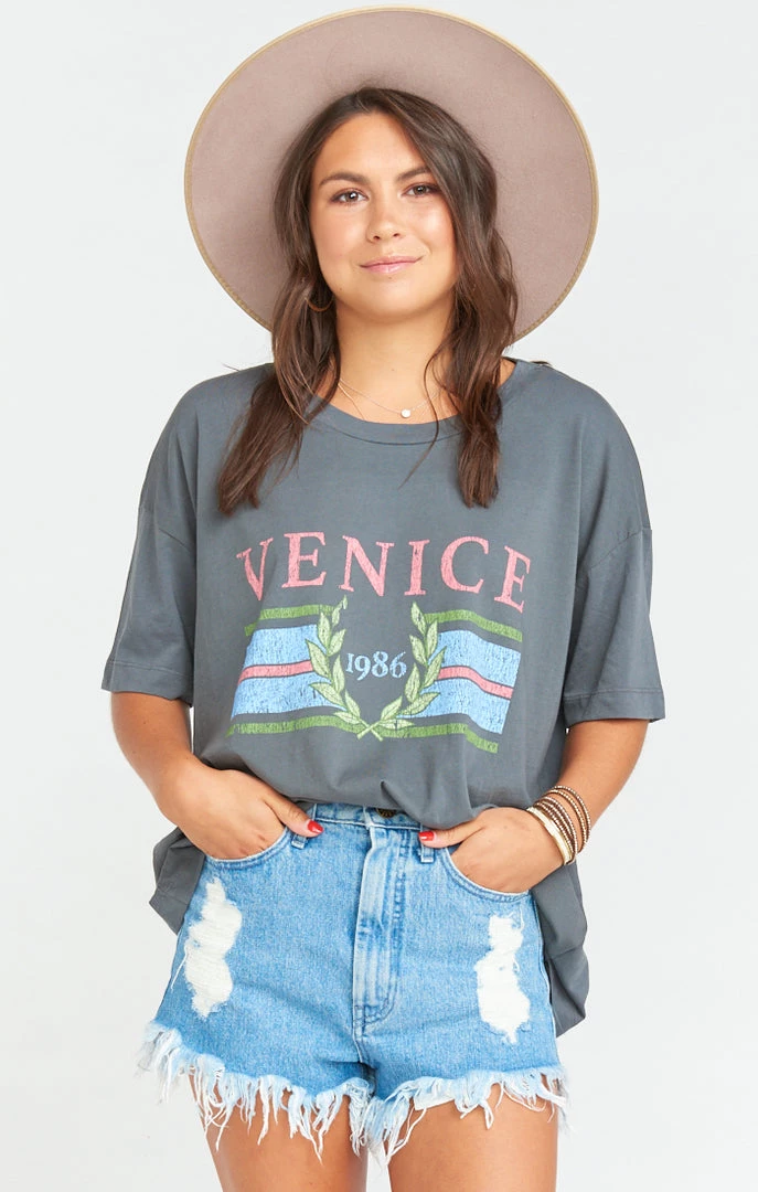 Show Me Your Mumu Travis Tee ~ Venice 1986 Grey Graphic 10 Show Me Your Mumu Travis Tee ~ Venice 1986 Grey Graphic