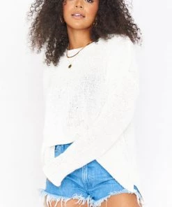 Show Me Your Mumu Anya Sweater ~ White Knit
