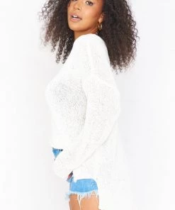 Show Me Your Mumu Anya Sweater ~ White Knit
