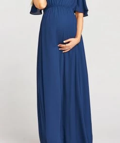 Show Me Your Mumu Emily Empire Maxi Dress ~ Rich Navy Crisp 31 Show Me Your Mumu Emily Empire Maxi Dress ~ Rich Navy Crisp