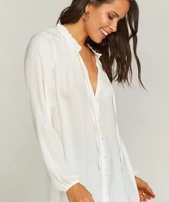 Show Me Your Mumu Maternity Alicia Tunic ~ White Silky Dots