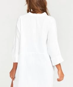Show Me Your Mumu Horton Tunic ~ White Linen Maternity