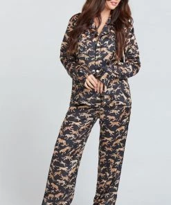 Show Me Your Mumu Paige PJ Set With Eye Mask ~ Mucci Cat Black Clothes