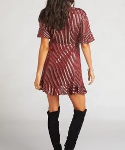 Show Me Your Mumu Leslie Mini Wrap Dress ~ Late Night Stripe Yarn Dye