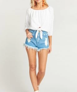Show Me Your Mumu Houston High Waisted Shorts ~ Tide
