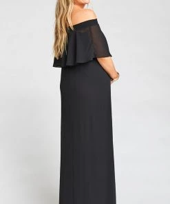 Show Me Your Mumu Hacienda Maxi Dress ~ Black Chiffon